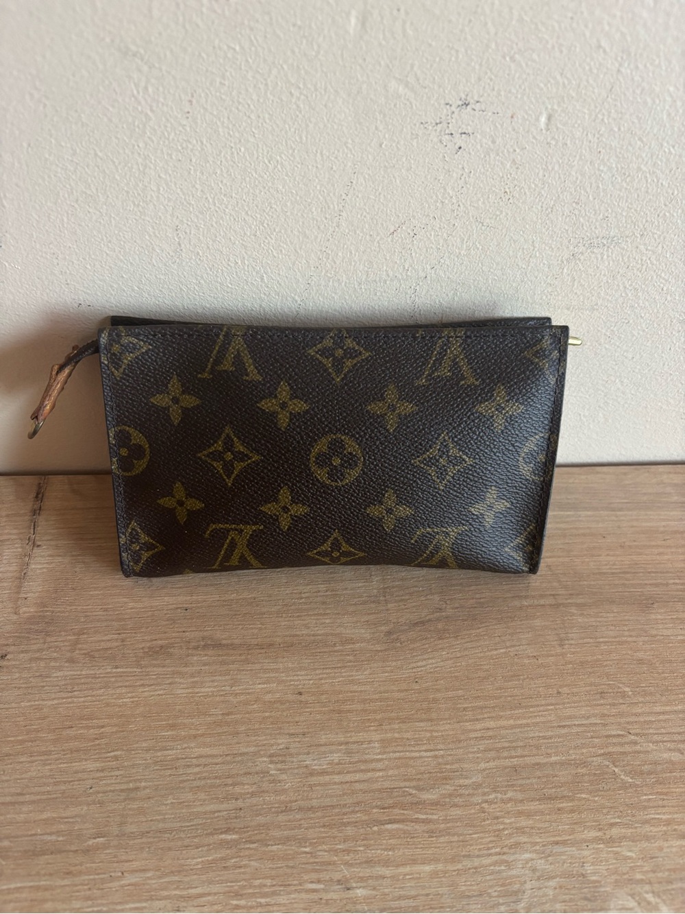 Louis Vuitton Monogram Canvas Clutch in Brown and Gold